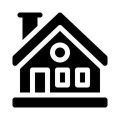 cottage glyph icon