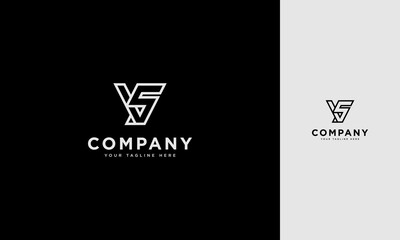 Initial Letters VS, SV, V, S, Abstract Logo Monogram