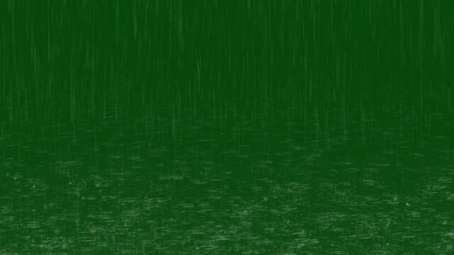 Realistic Rain Green Screen Enhance Your Videos, Easy editable green screen video, high quality vector 3D illustration. Top choice green screen background 4k video.