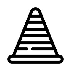 traffic cone line icon