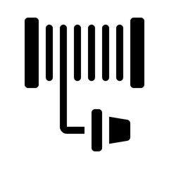 fire hose glyph icon