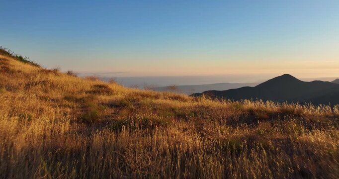 Golden Sunset Santa Barbara Coast Aerial Video
