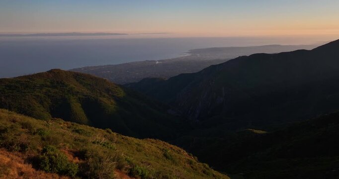Aerial Harbor Sunset View Santa Barbara California