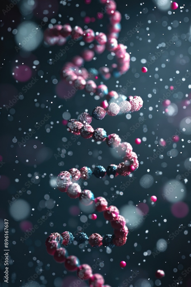 Poster a group of colorful balls suspended in the air, perfect for use in illustrations or presentations ab