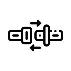 seatbelt line icon