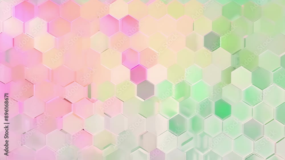 Poster the harmony of nature and geometry come together in this mesmerizing honeycomb pattern. soft pastel 