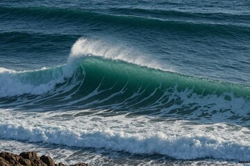 Fototapeta premium The Beauty of a Curling Ocean Wave
