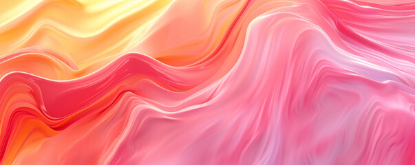 Obraz premium Abstract fluid art with pink, red, and