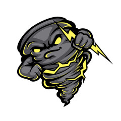 Tornado mascot logo design vector with modern illustration concept