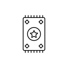 Carpet icon design with white background stock illustration