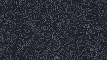 The doodle line is a seamless pattern, background in a minimalist style for a fashionable design,outline.