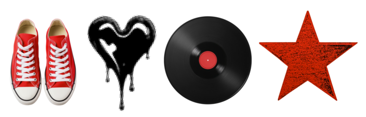 downtown girl sticker png cut out element set