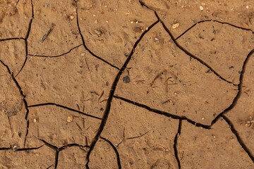 Drying river background. Climate change and pollution.