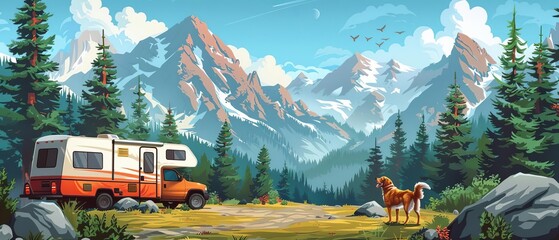 Camping with pets and pet-friendly campgrounds, highlighting pet safety and pet-friendly camping accommodations