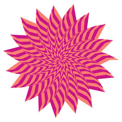 An abstract psychedelic spiral swirl shape design element.