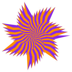 An abstract psychedelic spiral swirl shape design element.
