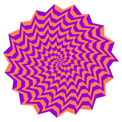 An abstract psychedelic spiral swirl shape design element.