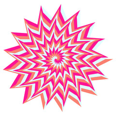 An abstract psychedelic spiral swirl shape design element.