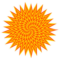 An abstract psychedelic spiral swirl shape design element.