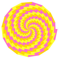 An abstract psychedelic spiral swirl shape design element.