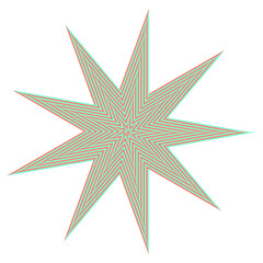 An abstract psychedelic spiral swirl shape design element.