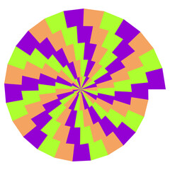 Obraz premium An abstract psychedelic spiral swirl shape design element.