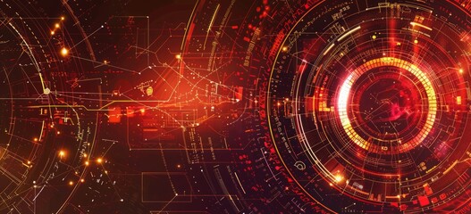 Obraz premium Digital Nexus: Abstract Vector Background of Technological Code and Science