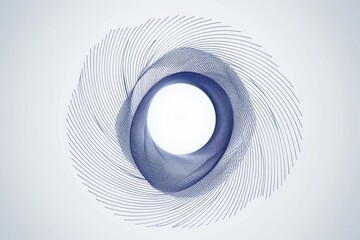 A blue circular object placed on a white background