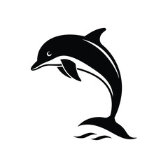 Dolphins silhouette vector design