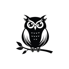 Owl silhouette bird vector design