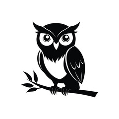 Owl silhouette bird vector design