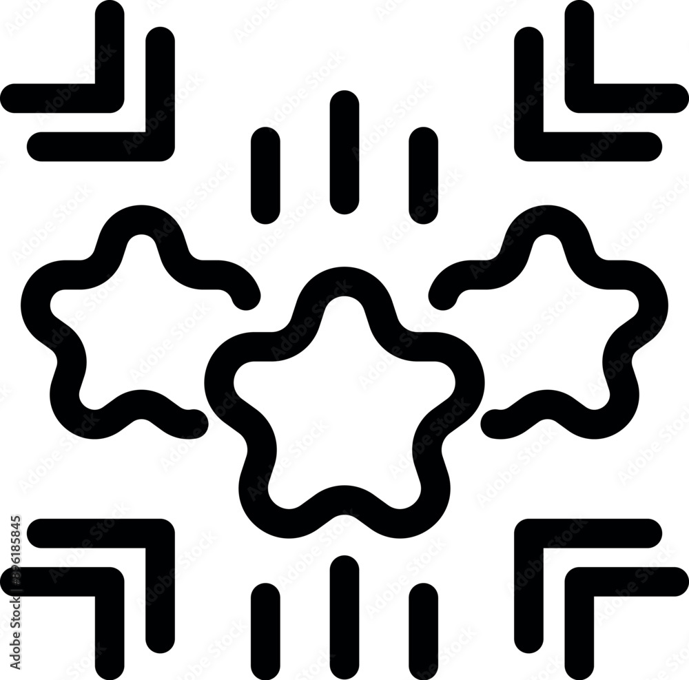 Poster blockchain network is connecting three stars with data security system
