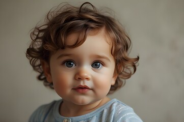 Naklejka premium cute baby smiling image