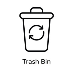 Trash Bin vector icon