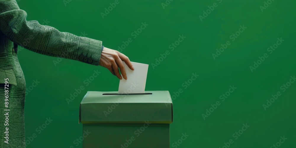 Poster a person places a document into a file folder
