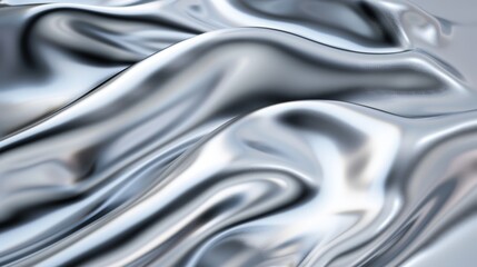 A silver fabric with a wave pattern