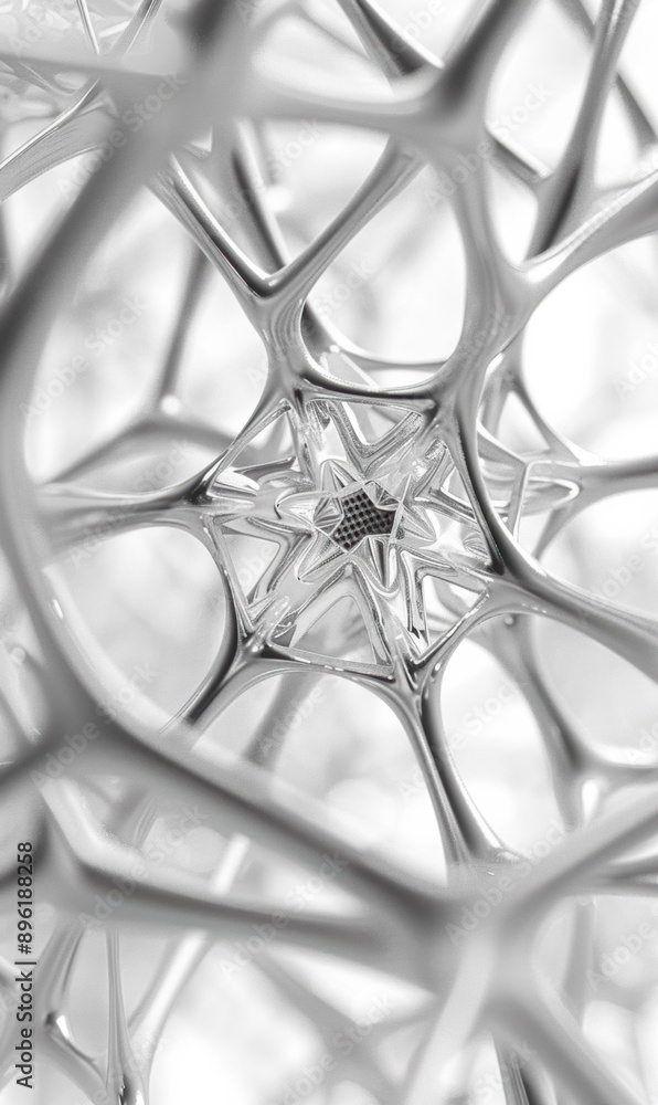 Poster abstract design with a metallic structure. ai.