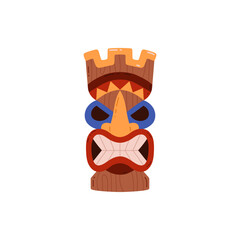 Tiki Polynesian mask vector illustration