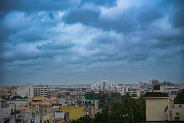 clouds over the city