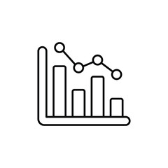 Chart icon design with white background stock illustration