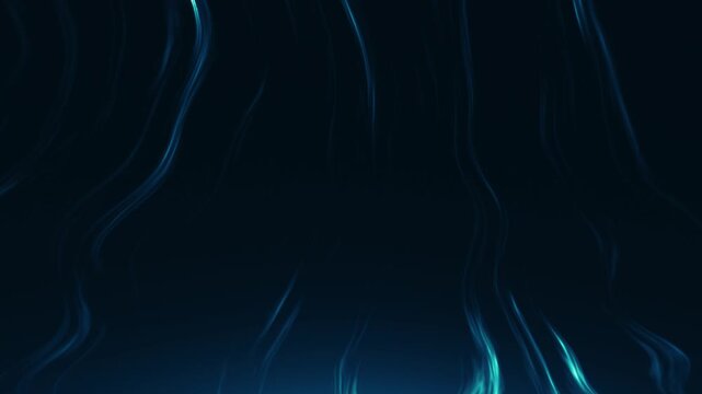 Abstract blue green lines flow: Bright computer graphic design with global energy glow. Perfect background animation. Cinematic tittle intro