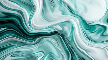 An abstract, marbled effect with swirling patterns in shades of green, blue, and white, high-resolution photo, realistic photo, hyper realistic