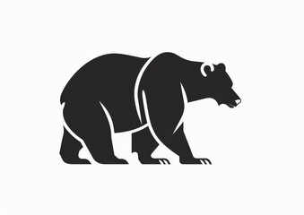 Fototapeta premium Symbolism for web design and graphic design using the bear silhouette logo