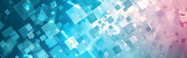 Luminous Fragments Geometric abstract background wallpaper digital transformation box square ai technology