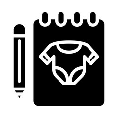 Cloth Sketch Vector Glyph Icon Design