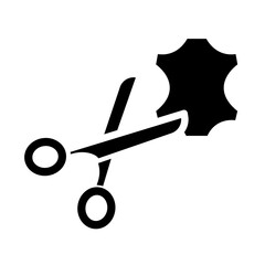Cutting Cloth Vector Glyph Icon Design