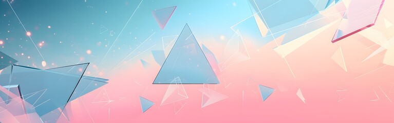 Luminous Fragments Geometric abstract background wallpaper