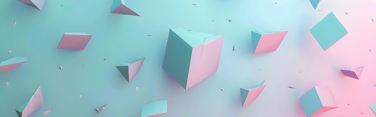 Luminous Fragments Geometric abstract background wallpaper digital transformation box square ai technology