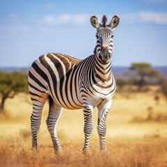 Obraz premium Schönes Zebra in freier Natur, Generative AI