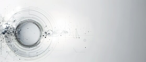 Abstract Tech Background with Circular Design